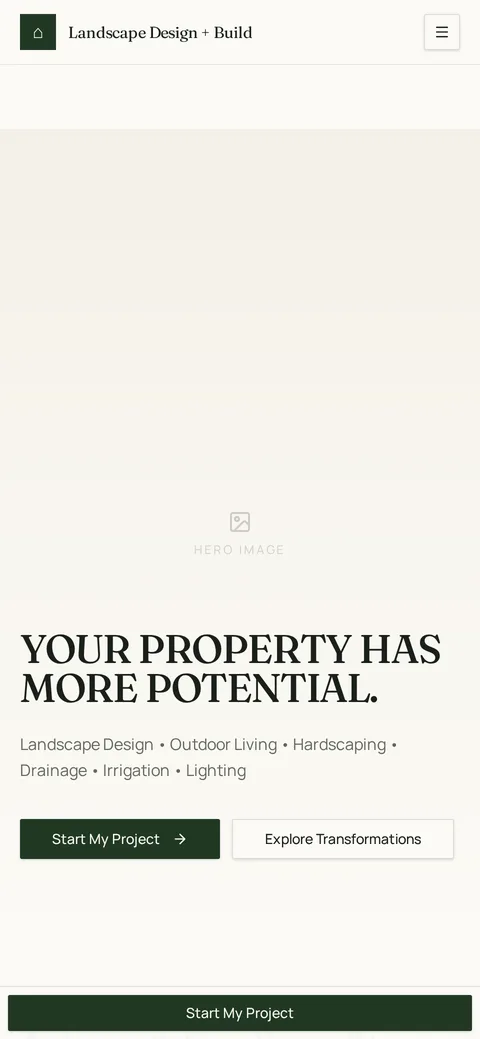 GreenPrint Build website shown on a mobile phone